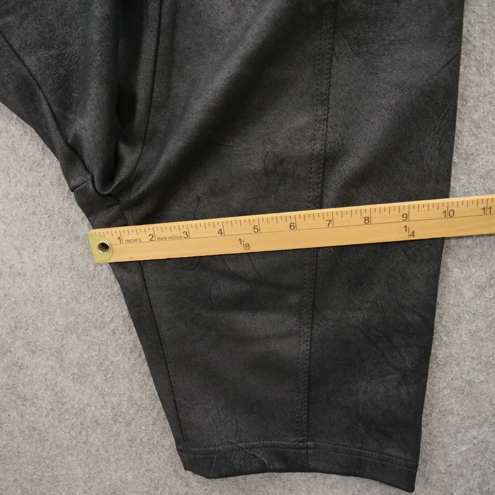 Free People Shorts Womens Small Black Bike Heatwave Faux Suede Stretch New